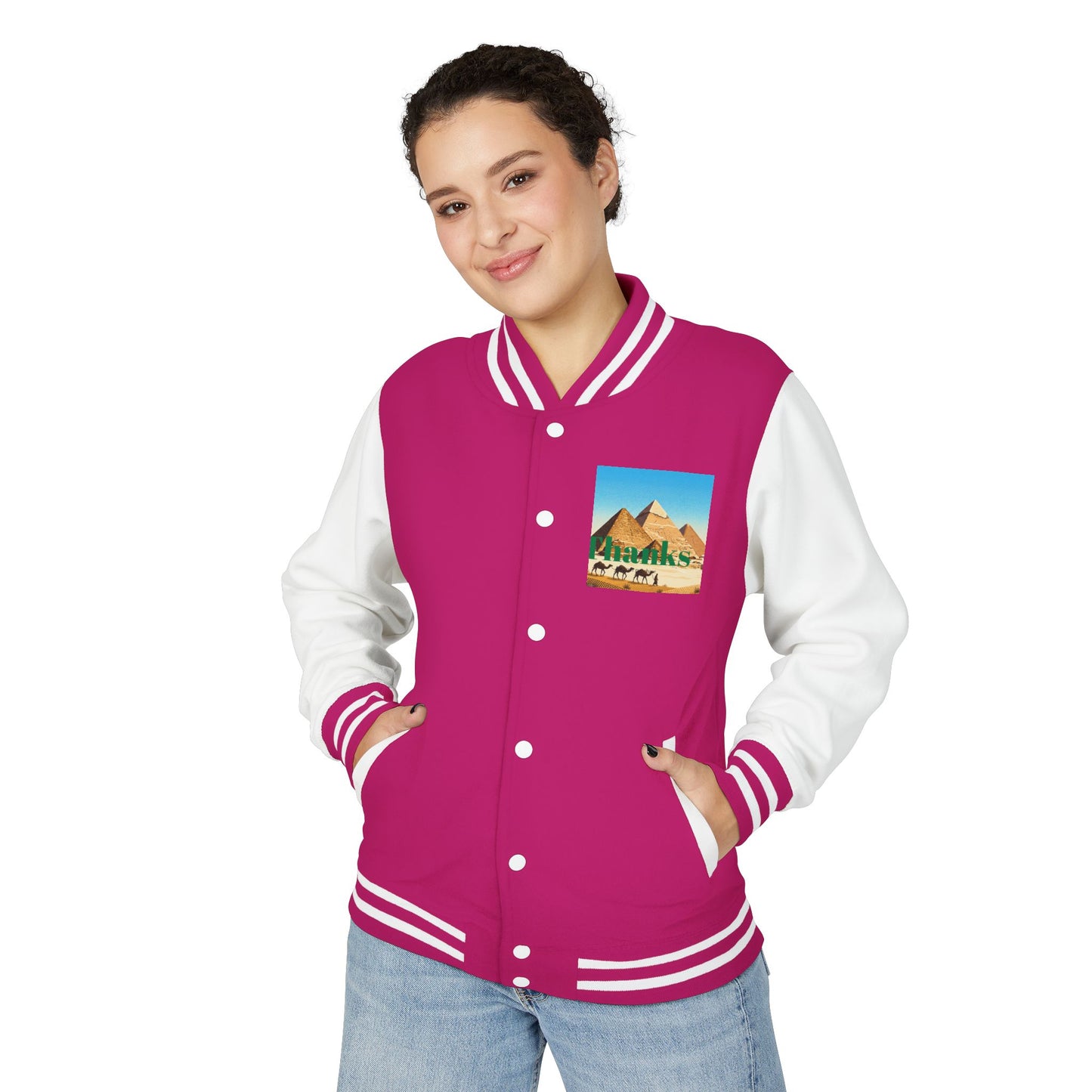 Letterman Jacket — Retro Green Cat Crest Varsity Jacket