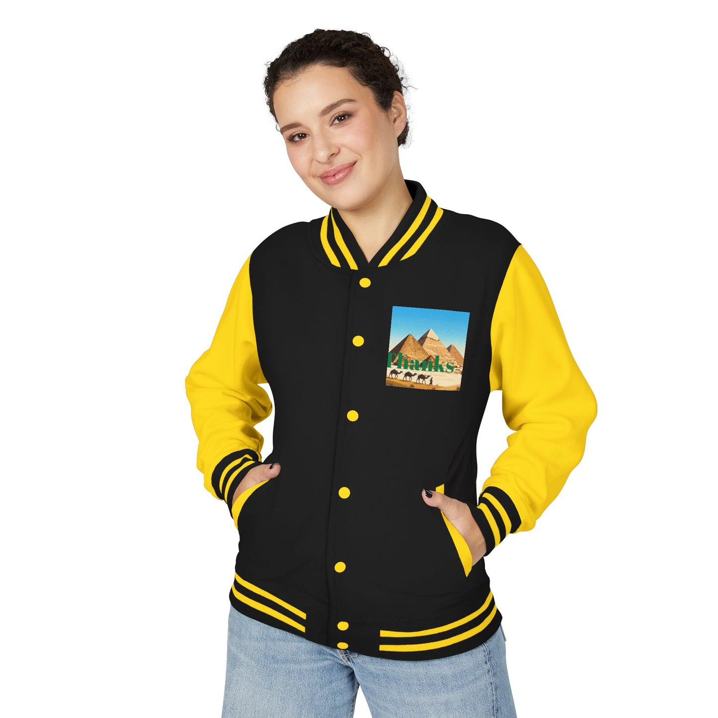 Letterman Jacket — Retro Green Cat Crest Varsity Jacket
